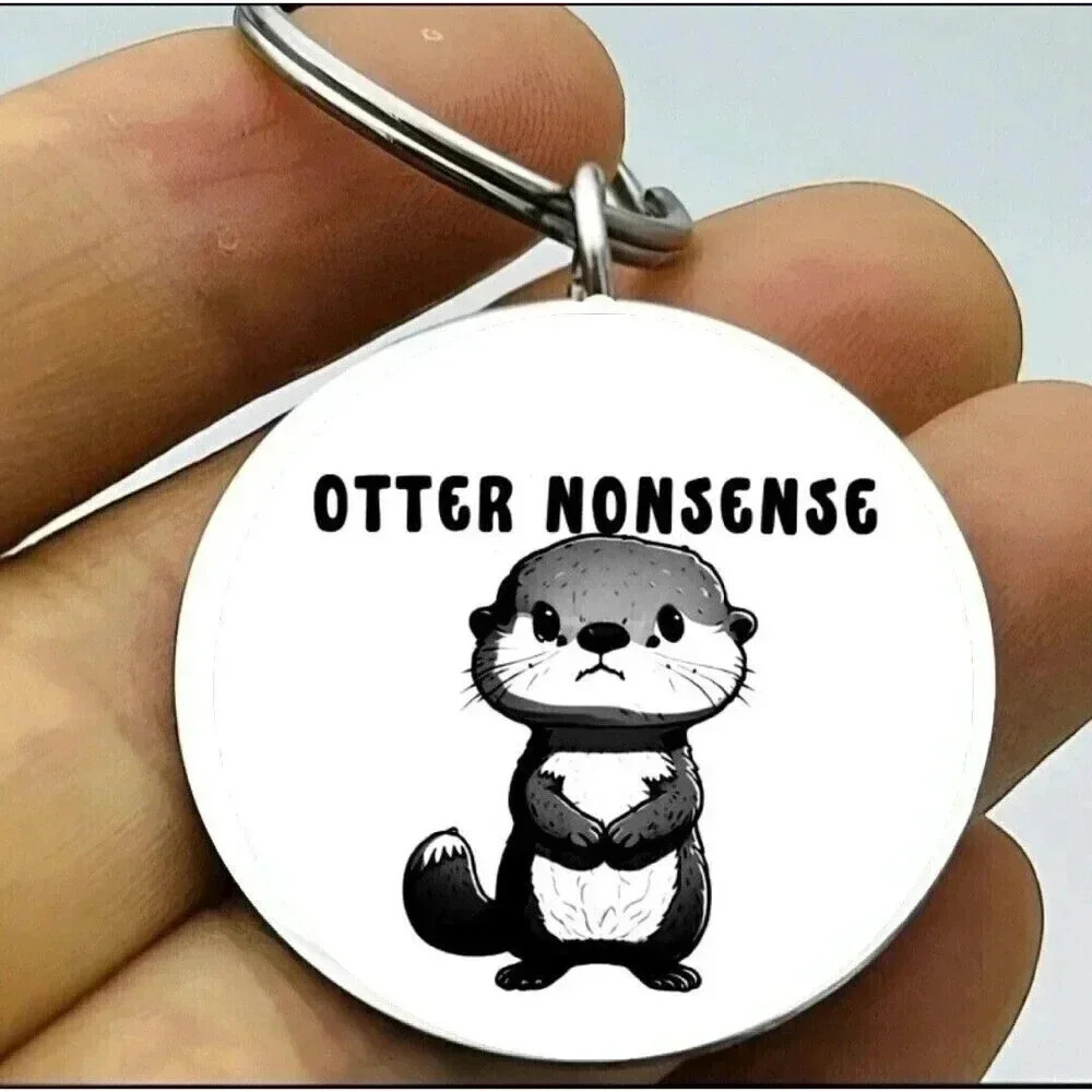 Otter Nonsense Hot Beaver Cute Funny Keychain